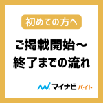 【動画】マイナビバイトご掲載開始～終了までの流れ